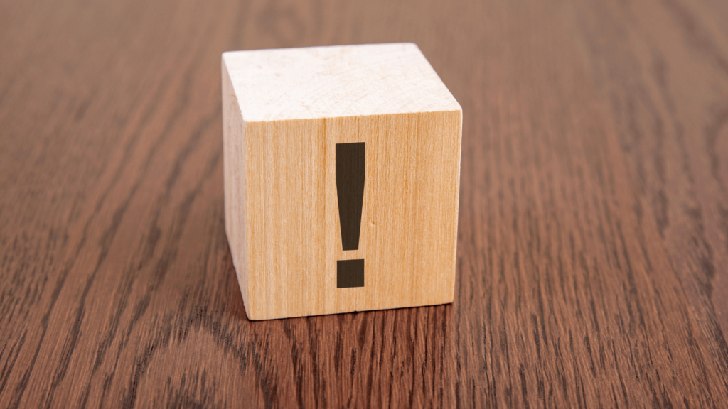 注意を表している画像